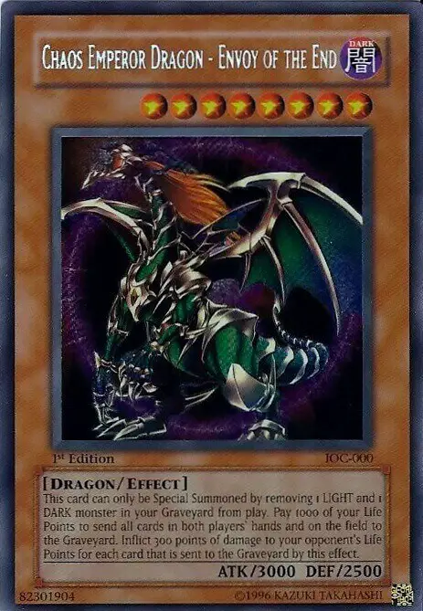 Chaos Emperor Dragon Yugioh cards