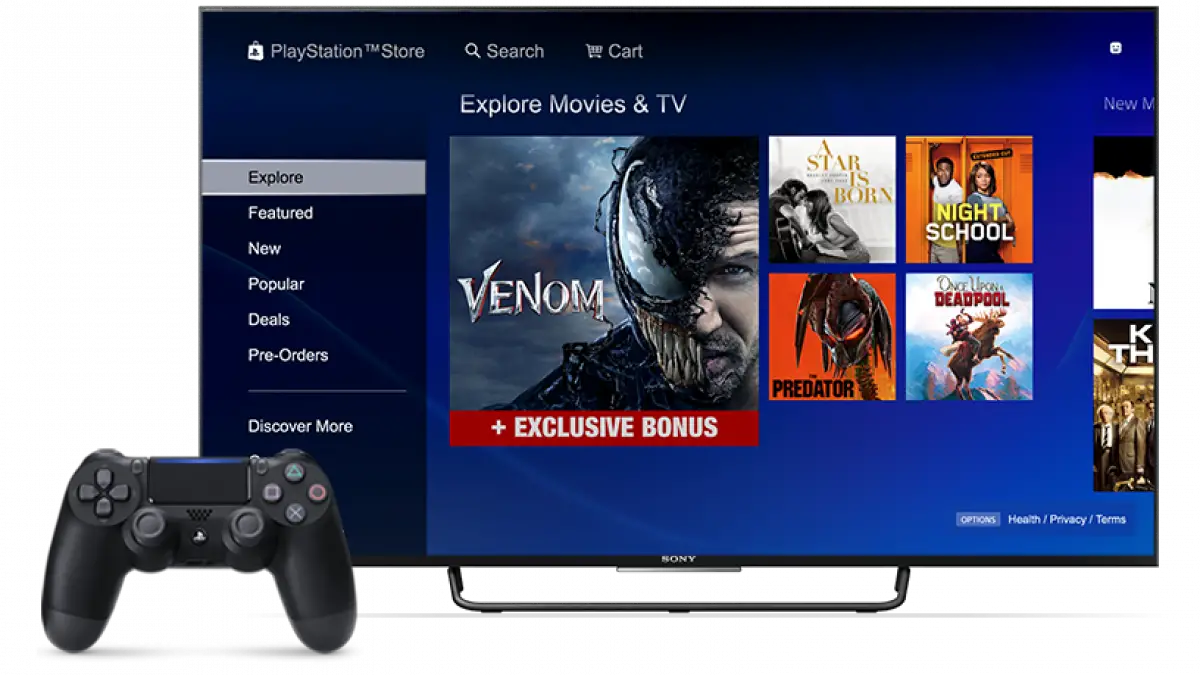 google play rentals on ps4