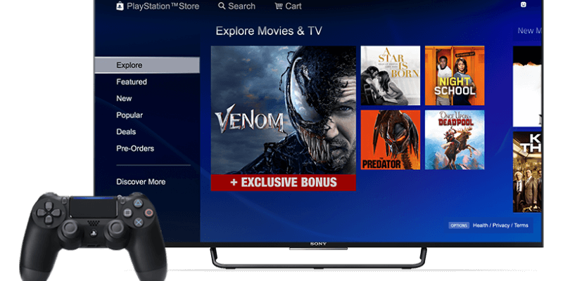 movie websites on ps4