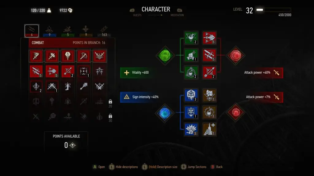 witcher 3 skill slots unlock wiki